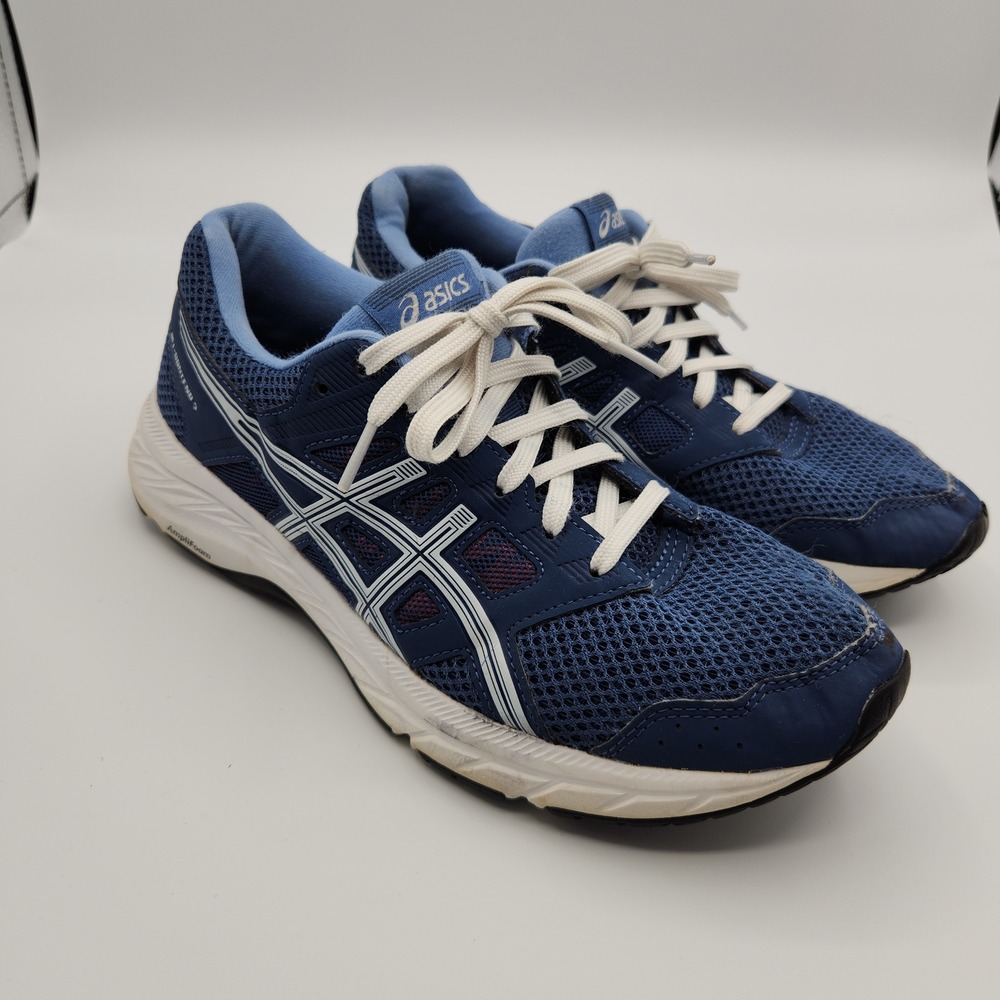 Asics Gel-Contend 5 1012A234 Running Shoes Womens 7.5 Blue Lightweight Round Toe